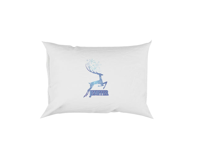 Winter Stag Personalisable Name Soft Pillowcase Pillow Case Cover
