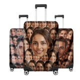Face All Over Funny Custom Luggage Cover Personalised Suitcase Wrap Unique Gift