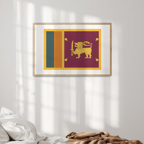 Sri Lanka Flag Design Custom Made Wall Art - Poster Picture Print Decor Home