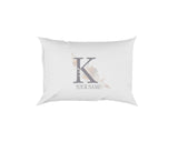 Personalised Misty Dusty Pastel Alphabet Floral Name Initial Letter Pillow Case