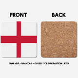 England Flag St George's Cross Custom Print Coffee Tea Mug Coaster Gift Him Her