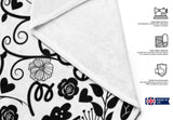 Floral Willy Pattern Rude Custom Colour Novelty Fleece Mink Blanket Throw Gift