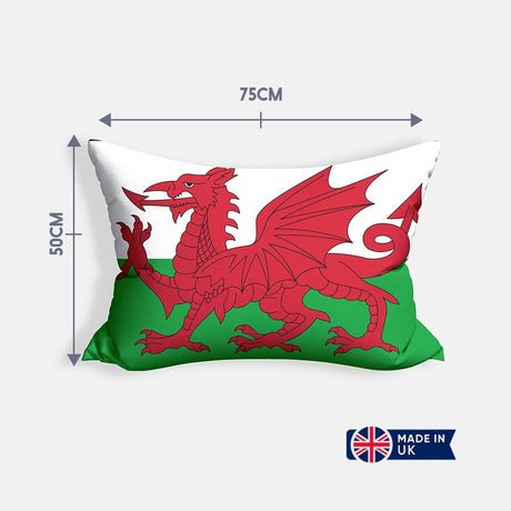 Wales Flag Welsh Dragon Custom Made Printed Soft Pillowcase Pillow Decoration