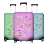 Kids Dinosaur Alphabet Luggage Suitcase Cover – Personalised Name Travel Gift
