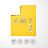 Personalised Name  Diamond Gems Font Kids Cot Bedding Duvet Cover + Pillowcase
