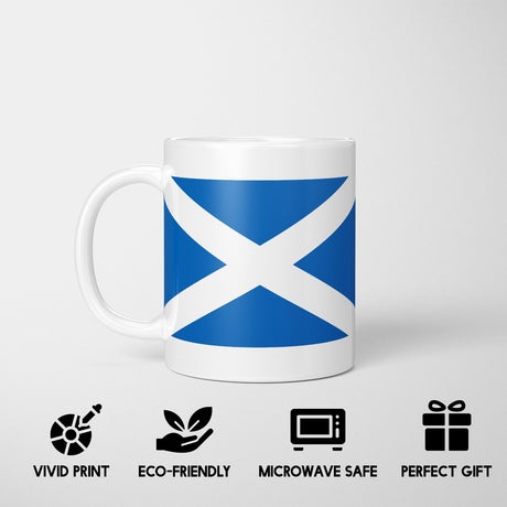 Scotland Flag Scottish Cross Custom Printed Coffee Tea Mug Coaster Gift Him Her
