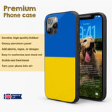 Ukraine Flag Patriotic iPhone Case Printed Black TPU Cover Protector Custom Gift