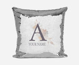 Personalised Misty Dusty Pastel Alphabet Sequin Magic Cushion Cover+Pillow Kids