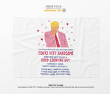 Trump You're Handsome Cute Love Valentines Anniversary Fleece Mink Blanket Gift