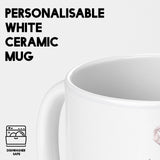 Personalised Name Botanical Floral Initial Letters Tea Coffee Mug Gift Him Her