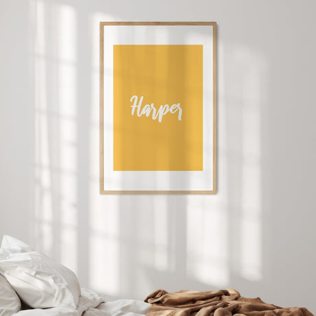 Personalised Plain + Script Font Name Custom Name Wall Art Poster Print Decor