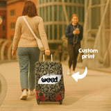 Weed Bag Funny Custom Suitcase Cover Travel Gift Stretch Fit Luggage Protector