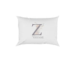 Personalised Misty Dusty Pastel Alphabet Floral Name Initial Letter Pillow Case