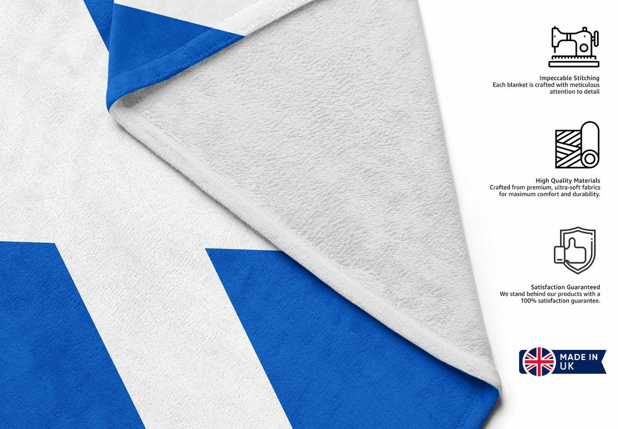 Scotland Flag Scottish Cross Custom Made Soft Highly Absorbent Beach Bath Sheet