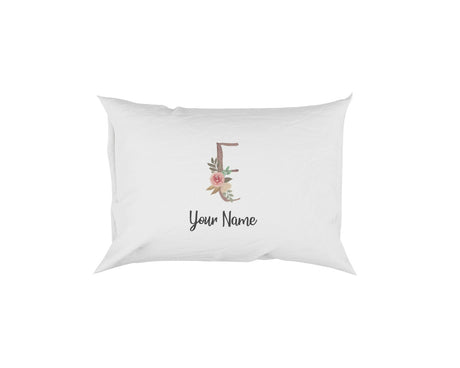 Personalised Floral Watercolour Hand Paint Effect Alphabet Floral Name Pillow