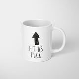Fit As F*ck Rude Cheeky Funny Gift Coffee Tea Mug + Coaster Option For Him Her