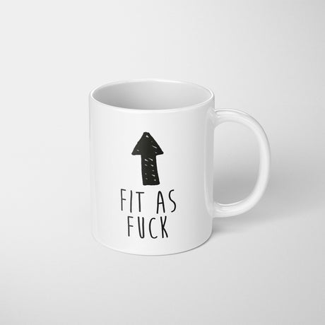 Fit As F*ck Rude Cheeky Funny Gift Coffee Tea Mug + Coaster Option For Him Her