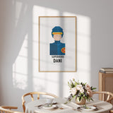 Custom Colour Personalised Superhero Name Wall Art Poster Print Decor