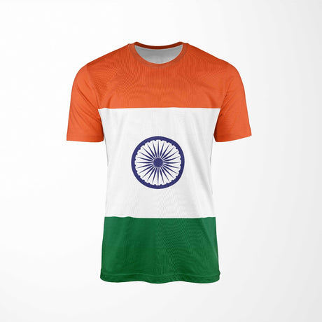 Indian Flag India Custom All-Over Printed Unisex T-Shirt Top Gift Patriotic Tee