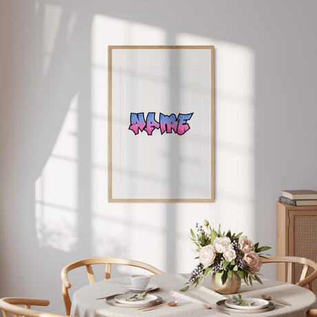 Custom Name Urban Graffiti Wall Art Poster Personalised Street Style Print