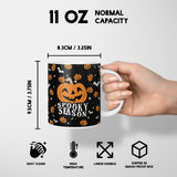 Halloween Spooky Season Bats Custom Coffee Tea Mug Cup Coaster Gift Set Him Her