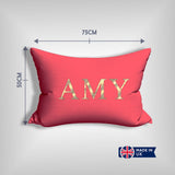 Personalised Any Name Name Vector Gold Customised Printed Soft Pillowcase Pillow