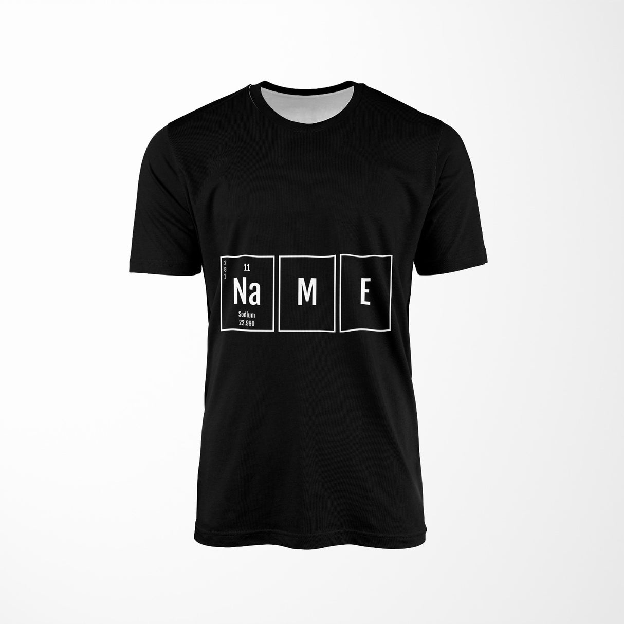 Personalised Science Chemical Alphabet Unisex T-Shirt Custom Colour Nerdy Tee