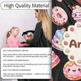 Cute Kawaii Donuts Cakes and Cupcakes with Smiling Faces Seamless  Personalised Custom Name Super Soft Fleece Blanket Bed Sofa Throw