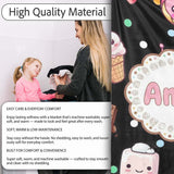 Cute Kawaii Desserts Candy Cakes and Sweet Treat Characters Seamless  Personalised Custom Name Super Soft Fleece Blanket Bed Sofa Throw
