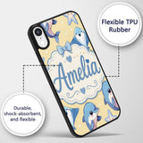 Cute Dolphins Stingrays and Decorative Design Custom Name Protective Phone Case Mobile Cover Durable Everyday Smartphone Shock Resistant