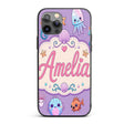 Cute Kawaii Mermaid Seahorse Decorative Design Custom Name Protective Phone Case Mobile Cover Durable Everyday Smartphone Shock Resistant