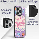 Cute Kawaii Mermaid Seahorse Decorative Design Custom Name Protective Phone Case Mobile Cover Durable Everyday Smartphone Shock Resistant