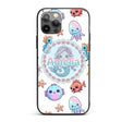 Cute Kawaii Mermaid Seahorse Decorative Design Custom Name Protective Phone Case Mobile Cover Durable Everyday Smartphone Shock Resistant