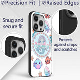 Cute Kawaii Mermaid Seahorse Decorative Design Custom Name Protective Phone Case Mobile Cover Durable Everyday Smartphone Shock Resistant