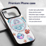 Cute Kawaii Mermaid Seahorse Decorative Design Custom Name Protective Phone Case Mobile Cover Durable Everyday Smartphone Shock Resistant