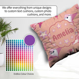 Custom Name Pink Dolphin Stingray Starfish Ocean Creatures Peach Square Filled Cushion Throw Pillow Sofa Bed Home Decor Zip Washable UK Made