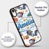 Kids Scuba Divers Submarine Decorative Design Custom Name Protective Phone Case Mobile Cover Durable Everyday Smartphone Shock Resistant