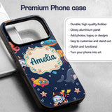 Kid Scuba Diver Submarine Jellyfish Ocean Animal Custom Name Protective Phone Case Mobile Cover Durable Everyday Smartphone Shock Resistant