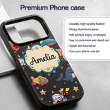 Kid Scuba Diver Submarine Jellyfish Ocean Animal Custom Name Protective Phone Case Mobile Cover Durable Everyday Smartphone Shock Resistant