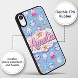 Kawaii Jellyfish Puffer Fish Starfish Pastel Custom Name Protective Phone Case Mobile Cover Durable Everyday Smartphone Shock Resistant