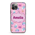 Kawaii Jellyfish Puffer Fish Starfish Pastel Custom Name Protective Phone Case Mobile Cover Durable Everyday Smartphone Shock Resistant