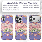Cute Kawaii Sea Turtle Starfish Shells Ocean Custom Name Protective Phone Case Mobile Cover Durable Everyday Smartphone Shock Resistant