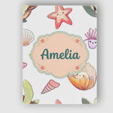 Personalised Name Cute Kawaii Sea Turtle Custom  Unique Gift Idea Elegant Feature Canvas Wall Art Print Decor Picture Ready to Hang