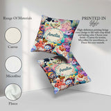 Custom Name Ocean Scene Mermaid Dolphin Turtle Treasure Seamless Square Filled Cushion Throw Pillow Sofa Bed Home Decor Zip Washable UK Made