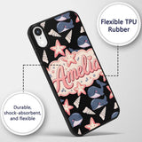 Cute Kawaii Whale Starfish Seashell Ocean Animals Custom Name Protective Phone Case Mobile Cover Durable Everyday Smartphone Shock Resistant