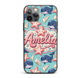 Cute Kawaii Whale Starfish Seashell Ocean Animals Custom Name Protective Phone Case Mobile Cover Durable Everyday Smartphone Shock Resistant