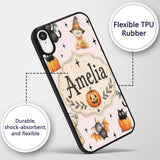 Cute Halloween Teddy Bears Mummy Printed Design Custom Name Protective Phone Case Mobile Cover Durable Everyday Smartphone Shock Resistant