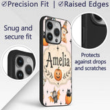 Cute Halloween Teddy Bears Mummy Printed Design Custom Name Protective Phone Case Mobile Cover Durable Everyday Smartphone Shock Resistant