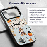 Cute Halloween Teddy Bears Mummy Printed Design Custom Name Protective Phone Case Mobile Cover Durable Everyday Smartphone Shock Resistant