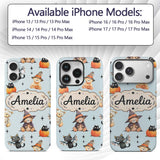Cute Halloween Teddy Bears Mummy Printed Design Custom Name Protective Phone Case Mobile Cover Durable Everyday Smartphone Shock Resistant